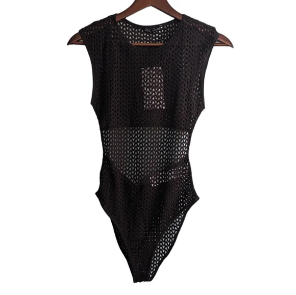 NWT zara open back perforated bodysuit - Picture 4 of 8